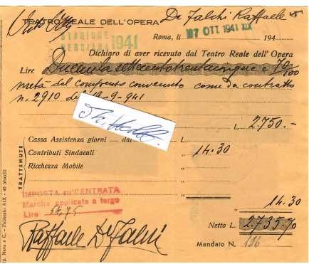 RAFFAELE DE FALCHI (Daten unbekannt) italienischer Opernsänger, Bariton / italian opera singer