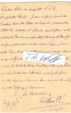 HEINRICH WEGER (1843-1907) Professor Dr., schweizer Universitätssekretär der Universität Zürich