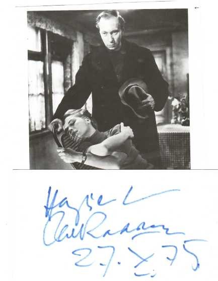 CARL RADDATZ (1912-2004) dt. UFA-Star, deutsche Stimme von Humphrey Bogart, Robert Mitchum, Burt Lancaster und Kirk Douglas