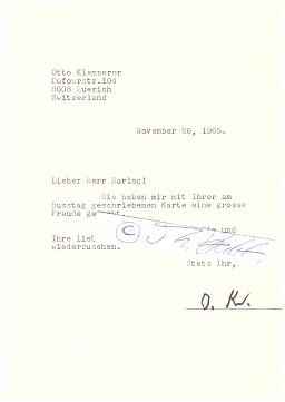OTTO KLEMPERER ( Otto Nossan Klemperer, 1885-1973) deutscher Dirigent und Komponist. Er zählt zu den großen Dirigenten des 20. Jahrhunderts.