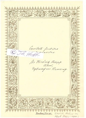 FRIEDRICH PHILIPP VON ABERT (1852-1912) Erzbischof von Bamberg, davor Professor für Dogmatik und christliche Symbolik an der Universität Würzburg, Dekan und Rektor der Alma Mater