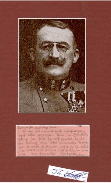 THEODOR KONOPICKY (1870-1949) österreichischer General, Feldmarschallleutnant, u.a. Chef des Generalstabes der Südwestfront 1917