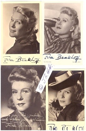 FITA BENKHOFF (1901-67) dt. Filmschauspielerin in 113 Filmen, UFA-Star, Bambi 1967