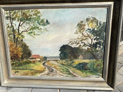 BERNHARD HUYS (1895-1973) Worpsweder Maler, Otto Modersohn und Fritz Mackensen nahmen sich seiner beratend an. Den Umgang mit der Radiernadel erlernte er von Martin Paul Müller. Huys gilt als einer der letzten Maler, die noch auf freiem Feld ihre Staffelei aufbauten, um während des Arbeitsprozesses dem Objekt nahe zu bleiben.