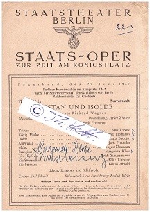 MARGARETE KLOSE (1899-1968, deutsche Opernsängerin (Alt); MAX LORENZ (1901-75, deutscher Opernsänger (Heldentenor))