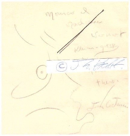 JEAN COCTEAU (1889-1963) französischer Schriftsteller, Künstler und Filmemacher