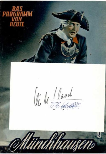 KÄTHE HAACK (1897-1986) deutsche Schauspielerin mit beinahe 70-jähriger Filmkarriere, 1935 bis 1944 war sie am Preußischen Staatstheater Berlin unter Gustaf Gründgens engagiert, 1943 an der Seite von Hans Albers die Baronin Münchhausen in Münchhausen, seit 1916 mit dem Schauspieler Heinrich Schroth (1871–1945) verheiratet