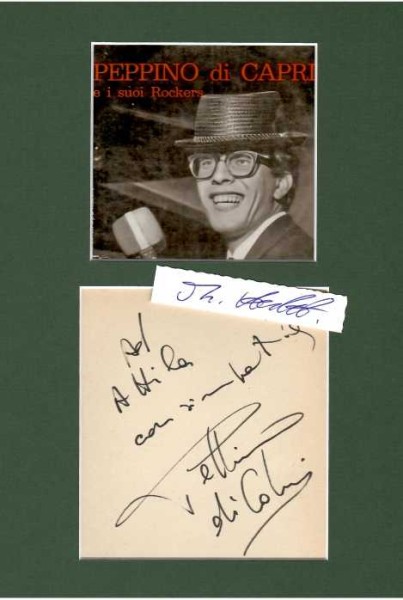 PEPPINO DI CAPRI (Giuseppe Faiella, 1939-2026) Italian popular music singer, songwriter and pianist, successful in Italy and Europe. His international hits include "St. Tropez Twist", "Daniela", "Torna piccina", "Roberta", "Melancolie", "Freva",