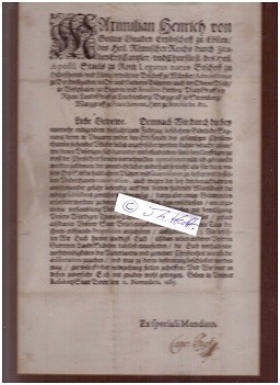 CASPAR BUCH (Daten unbekannt, vtl. Dechant und Kapitular) Syndicus und Secretarius des Dom-Capitels zu Cölln (Köln / Cologne)-Bonn