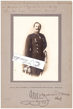 KLOTZ (Daten unbekannt) preußischer Offizier, Hauptmann und Kompaniechef, vtl. der spätere General GÜNTER KLOTZ