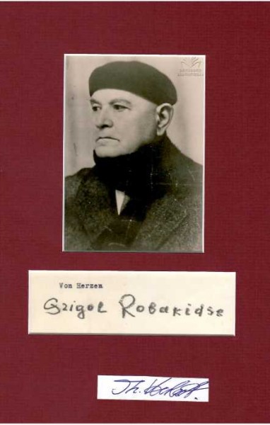 GRIGOL ROBAKIDSE (1894-1962) bedeutender georgischer Dichter und Schriftsteller, der mitunter auf Deutsch schrieb. Er war einer der Begründer der modernen psychologischen Erzählung in Georgien. / influential georgian poet