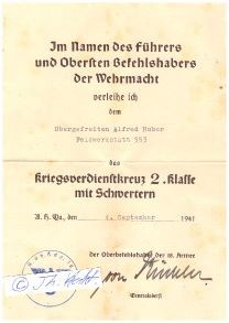 GEORG VON KÜCHLER (1881-1968) deutscher Generalfeldmarschall, Oberbefehlshaber von Armeen und Heeresgruppen sowie Ehrenritter des Johanniterordens, Ritterkreuz des Eisernen Kreuzes mit Eichenlaub