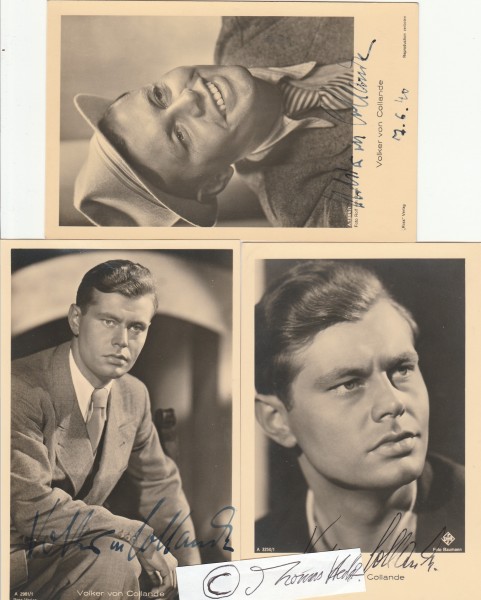 VOLKER VON COLLANDE (1913-90) deutscher Schauspieler, Drehbuchautor und Regisseur