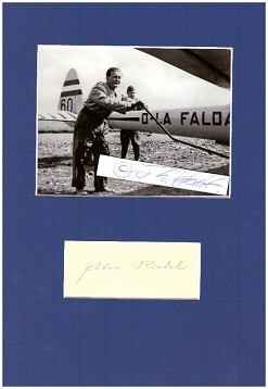 PETER RIEDEL (1905-99) Dipl.-Ing., deutscher Segelflugpionier, Autor, Sieger der 14. Rhön 1933, Gewinner des Hindenburg-Pokals und Rekordflieger in vielen Kontinenten