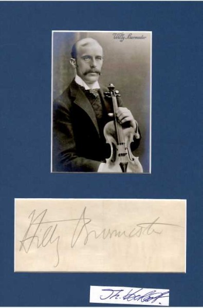 WILLY BURMESTER (1869-1933) deutscher Violinist, Komponist und Herausgeber / german violinist, composer and publisher