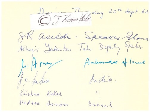 ISRAEL - INDIEN - GHANA