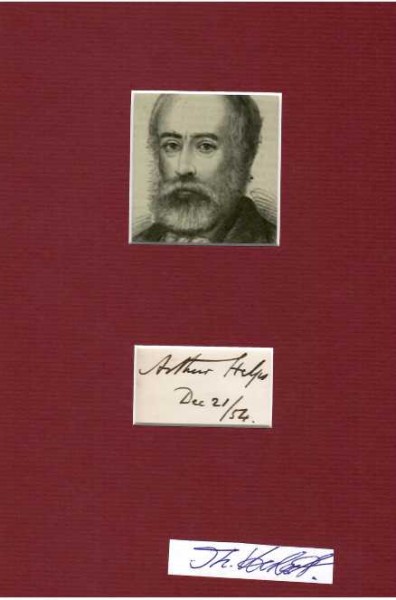 ARTHUR HELPS, KCB (1813-75) SIR, britischer Schriftsteller, Sekretär des Privy Council, 1871 wurde er zum Companion und 1872 zum Knight Commander des Order of the Bath erhoben