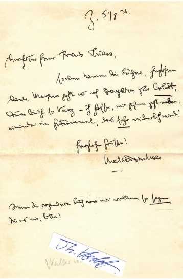 WALTER VON MOLO (Walter Ritter von Molo, 1880-1958) dt. Schriftsteller, 1919 Gründungsmitglied des deutschen PEN, 1928-30 Präsident der Preußischen Dichter-Akademie