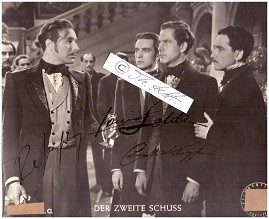 RICHARD HÄUSSLER (1908-64) deutscher Schauspieler und Regisseur, u.a. Gangsterboss in dem Edgar-Wallace-Film Zimmer 13, mit der Schauspielerin Maria Andergast verheiratet; ERNST VON KLIPSTEIN (1908-93); LOUIS SOLDEN (1920-71) österreichischer Schauspieler