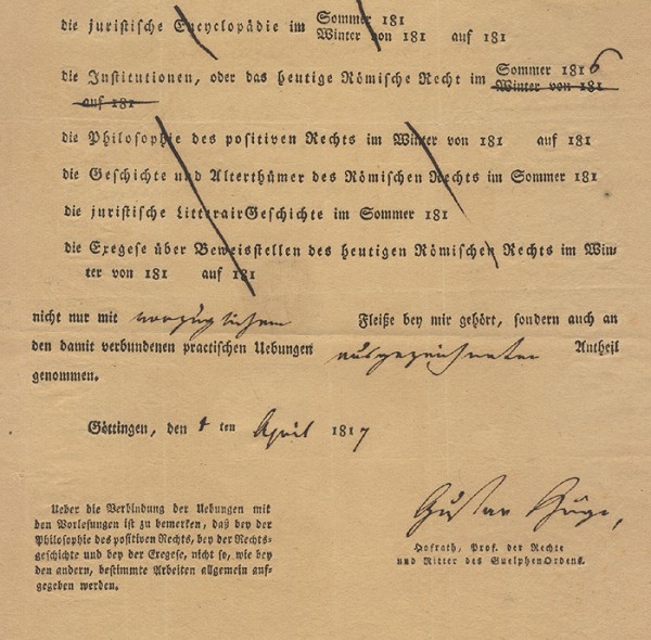 GUSTAV BÜRGER (Daten unbekannt) Hofrath, Professor der Rechte, Ritter des GuelphenOrdens, Sohn des Gottfried August Bürger ?