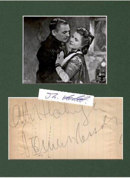 ATTILA HÖRBIGER (1896-1987) österreichischer Schauspieler aus der berühmten Hörbiger-Schauspielerdynastie / PAULA WESSELY (1907-2000) österreichische Schauspielerin österreichische Film- und Theaterschauspielerin