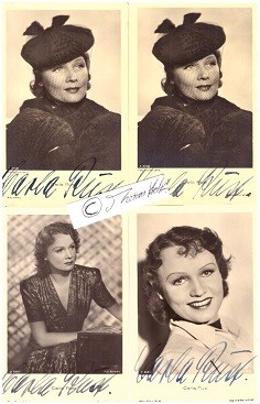 CARLA RUST (1908-77) deutsche Schauspielerin, Partnerin von Luis Trenker in Liebesbriefe aus dem Engadin und von Beniamino Gigli in Dir gehört mein Herz (jeweils 1938), verheiratet mit dem Schauspieler Sepp Rist