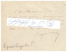 BENOIT CONSTANT COQUELIN (bekannt als Coquelin aîné (der Ältere) , 1841-1909) führender französischer Schauspieler, Officier de l’Instruction Publique und der Ehrenlegion / important french actor