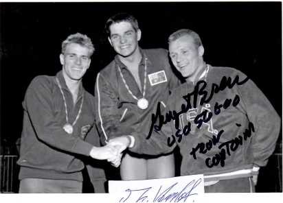 GEORGE BREEN (1935-2019) US-amerikanischer Schwimmer / American Hall of Fame competition swimmer, four-time Olympic medalist in freestyle events, and world record-holder in three events.