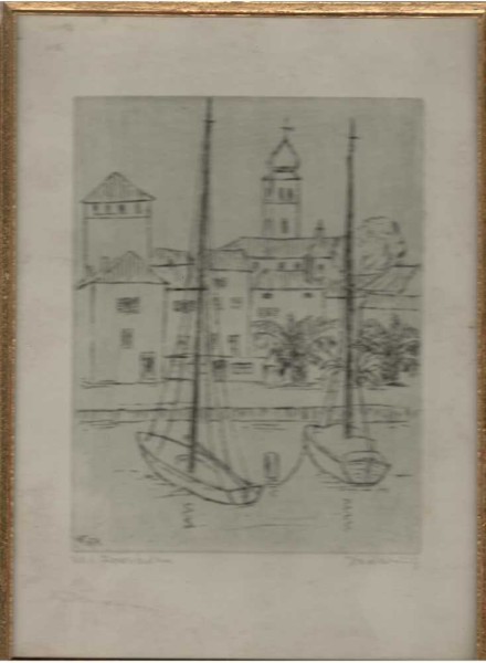 M.C. (1896-1975) kroatischer Maler und Grafiker, möglicherweise : Milan Cvitković