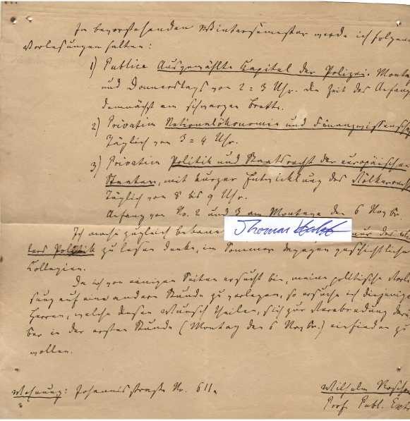 WILHELM ROSCHER (1817-94) Professor Dr., bedeutender deutscher Nationalökonom und Historiker, Begründer der älteren Historischen Schule der Nationalökonomie