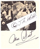 MAE WEST (1898-1980) amerikanische Schauspielerin, als Inbegriff der Femme fatale brach sie etliche damals gültige sexuelle Tabus