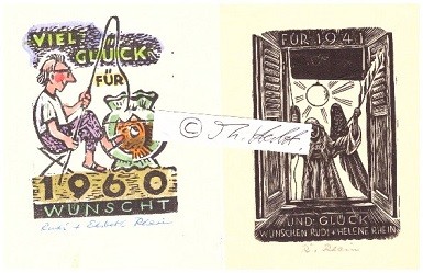 RUDI RHEIN (1897-1970) dt. Maler und Grafiker in Köln, zuerst Reklamezeichner in Nürnberg, dann bei seinem Bruder dem Bildhauer Carl Rhein in Berlin, Meisterschüler von Prof. Richard Seewald, Kölner Werkschulen