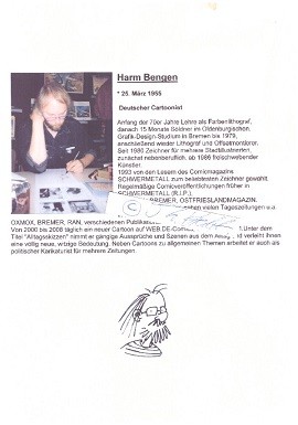 HARM BENGEN (1955) deutscher Cartoonist / Zeichner