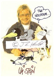 ULI STEIN (Uwe Heilmann,1946-2020) dt. Zeichner (Hannover) , Karikaturist, Cartoonist berühmt für seine Mäuse !