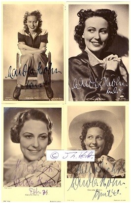 CAROLA HÖHN (1910-2005) deutsche Schauspielerin, 1941 heiratete Carola Höhn den Major der Luftwaffe und Ritterkreuzträger Arved Crüger, Synchronsprecherin u.a. für Katharine Hepburn, Filmband in Gold