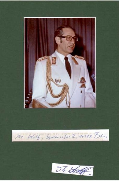 MARKUS WOLF (1923-2006) deutscher Generaloberst, legendärer DDR-GEHEIMDIENSTCHEF, Jahrzehnte war für ein Foto des Mann ohne Gesicht 1 Million DM ausgesetzt !