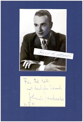 ALEXANDER STEINBRECHER (1910-82) österreichischer Komponist, der vor allem mit Operetten, Filmmusiken, Schlagern und volkstümlichen Wiener Liedern erfolgreich war, mit der Schauspielerin Jane Tilden verheiratet, ihre gemeinsame Tochter ist Frances Martin