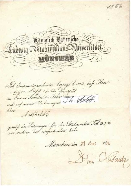 ERNST VON LASAULX (1805-61) deutscher Philologe und Politiker, Professor für Philologie und Ästhetik an der Universität München, davor in Würzburg