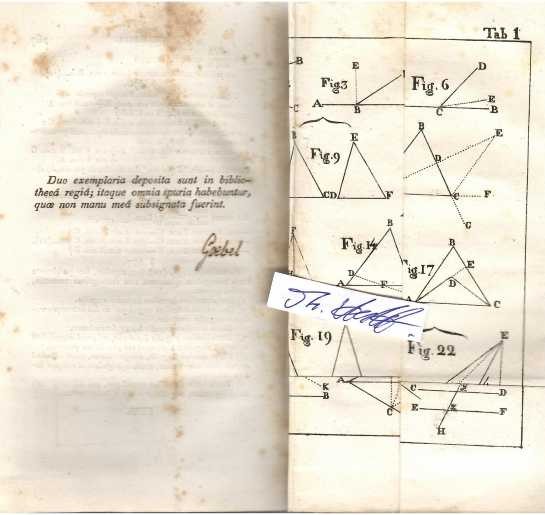 FRANZ JAKOB GOEBEL (1791–1858) deutscher Mathematiker, Professor und Rektor magnificus an der Universität Leuven. 1817 zum ordentlichen Professor an der Fakultät für Mathematik und Physik ernannt. Er unterrichtete Elementarmathematik, die Prinzipien von Arithmetik und Algebra, Geometrie, analytische Geometrie, flache und sphärische Triangulation, höhere Mathematik (Differential- und Integralrechnung) und Astronomie.. 1843 Ehrenbürger der Stadt Baden-Baden.