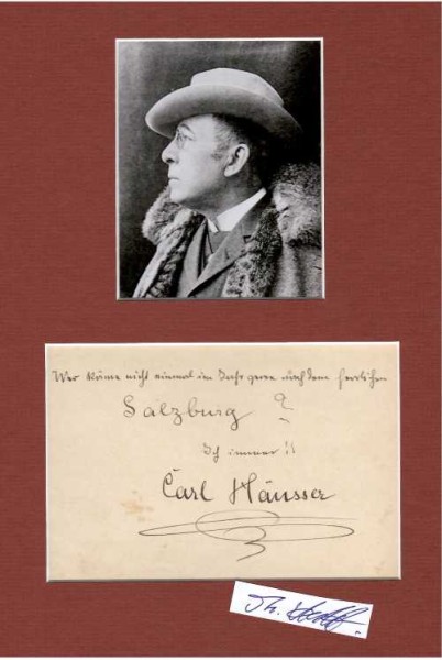 CARL HÄUSSER (Daten unbekannt) Kgl. bayrischer Hofschauspieler