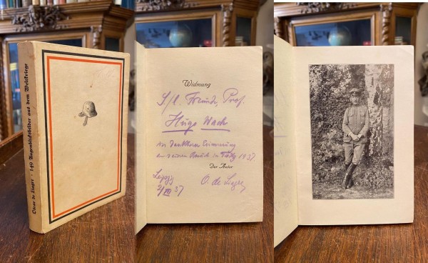 OSCAR DE LIAGRE (1870-1940) deutscher Verleger in Leipzig und Mitbegründer und Gesellschafter des Leipziger Verlages Vobach & Co GmbH. 1900 wurde er zum Leutnant, 1904 zum Oberleutnant und 1910 zum Hauptmann der Reserve des 7. Königlich Sächsischen Feldartillerie-Regiments Nr. 77 in Leipzig ernannt. 1918 beendete er den Dienst im Rang des Majors der Reserve. Er war Träger des Eisernen Kreuzes 1. und 2. Klasse, des Ritterkreuzes 1. Klasse des Sächsischen Albrechtsordens mit Schwertern und Krone und des Verwundetenabzeichens (1918).