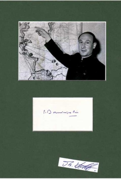 DOMINIQUE PIRE (1910-69) belgischer katholischer Theologe, Dominikanerpater, Friedensnobelpreis 1958, Mönch, Gründer verschiedener Hilfsorganisationen