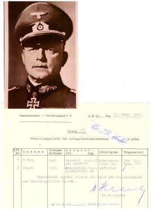EWALD VON KLEIST (1881-1954) deutscher Generalfeldmarschall mit Ritterkreuz / german general field marshal in 2 nd World War with Knight´s Cross