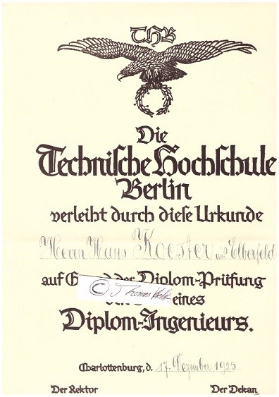ERNST ORLICH (1868-1935, deutscher Elektrotechniker) Rektor der TH Berlin und Dekan ALFRED STAVENHAGEN (1859-1931, Professor für Bergbau und Experimentalchemie, Geheimer Bergrat, Major und Leiter Kriegsamt Breslau