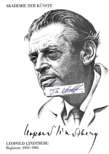 LEOPOLD LINDTBERG (1902-84) Professor, österreichisch-schweizer Theater- und Filmregisseur