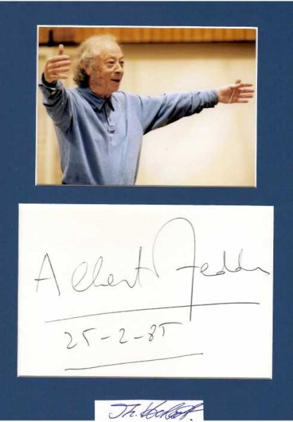 ALBERTO ZEDDA (1928-2017) italienischer Dirigent und Musikwissenschaftler, Rossini-Experte, Dirigent mehrerer Filmkompositionen für Kino- und Fernsehfilme / italian conductor