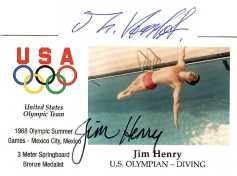 JIM HENRY (1948) US-amerikanischer Taucher, Turmspringer / American diver. In the 1968 Olympics that were held in Mexico City Henry won the bronze metal in the three-meter spring board dive.