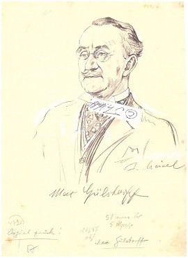 MAX GÜLSTORFF (1882-1947) deutscher Schauspieler, vor allem in komischen Rollen, kleinliche Spießer aller Art, besonders überkorrekte Beamte. In der Literaturadaption Der zerbrochene Krug (1937) gab er neben Emil Jannings den verschmitzten Schreiber Licht, in Die Feuerzangenbowle (1944) den Oberschulrat auf Schulinspektion. 1915 wurde er von Max Reinhardt an das Deutsche Theater geholt. Er spielte auch am Großen Schauspielhaus, am Komödienhaus und an der Volksbühne. .