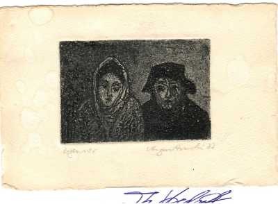 MICHAEL AUGUSTINSKI (1946) deutscher Maler und Radierer, ab 1966 Zeichenzirkel bei Dieter Goltzsche 1970-1973 Studium an der Fachhochschule für Werbung und Gestaltung in Berlin seit 1976 freischaffend, Verband Bildender Künstler Berlin 1984 Wilhelm-Höpfner-Preis 1988 Preisträger der Ausstellung "100 ausgewählte Grafiken"