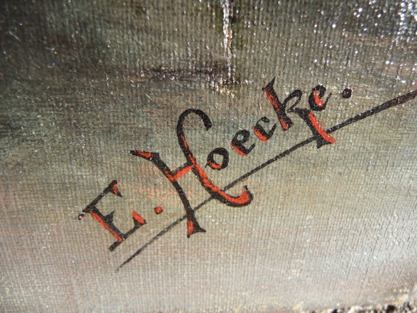 E. HOECKE (Daten unbekannt) deutscher Maler